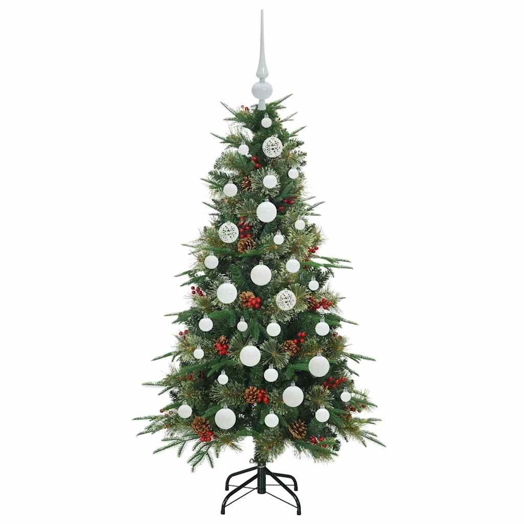 Albero di Natale Artificiale con Rami Pieghevoli Verde 120 cm