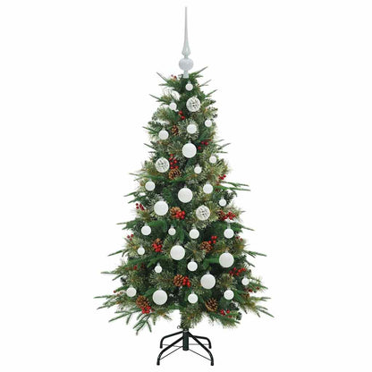 Albero di Natale Artificiale con Rami Pieghevoli Verde 120 cm