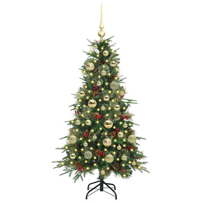 Albero di Natale Artificiale con Rami Pieghevoli Verde 120 cm