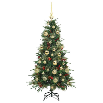 Albero di Natale Artificiale con Rami Pieghevoli Verde 120 cm