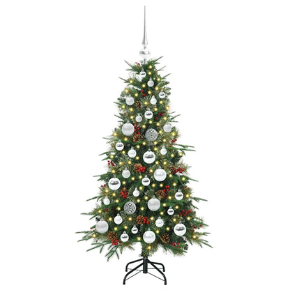 Albero di Natale Artificiale con Rami Pieghevoli Verde 120 cm