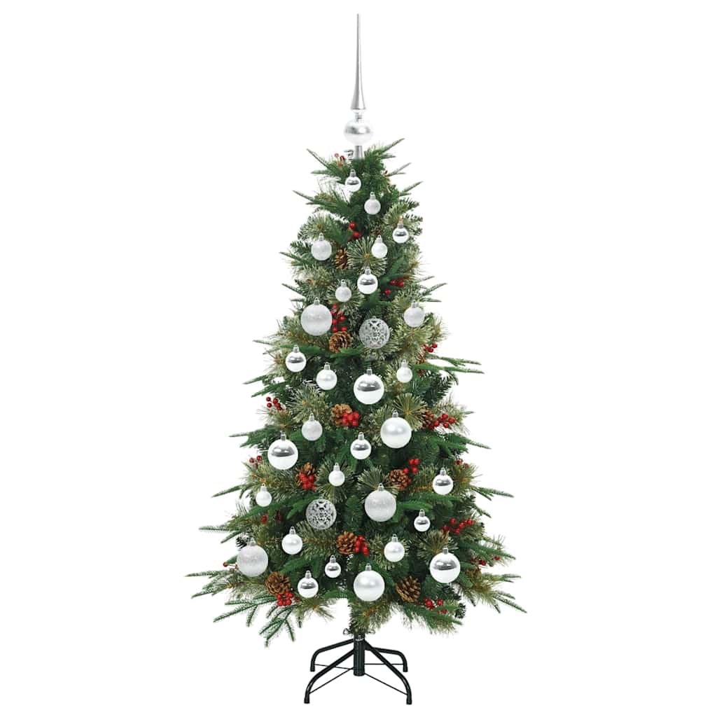 Albero di Natale Artificiale con Rami Pieghevoli Verde 120 cm