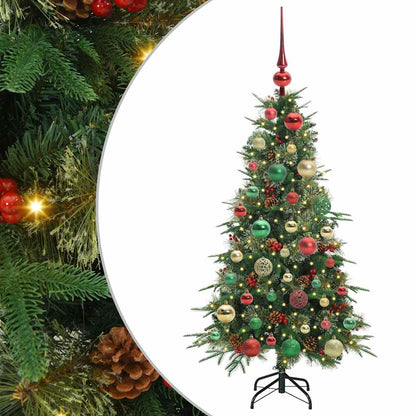 Albero di Natale Artificiale con Rami Pieghevoli Verde 120 cm