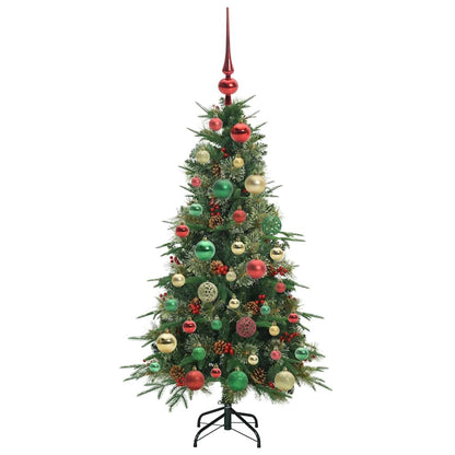 Albero di Natale Artificiale con Rami Pieghevoli Verde 120 cm