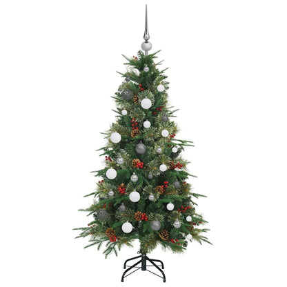 Albero di Natale Artificiale con Rami Pieghevoli Verde 150 cm