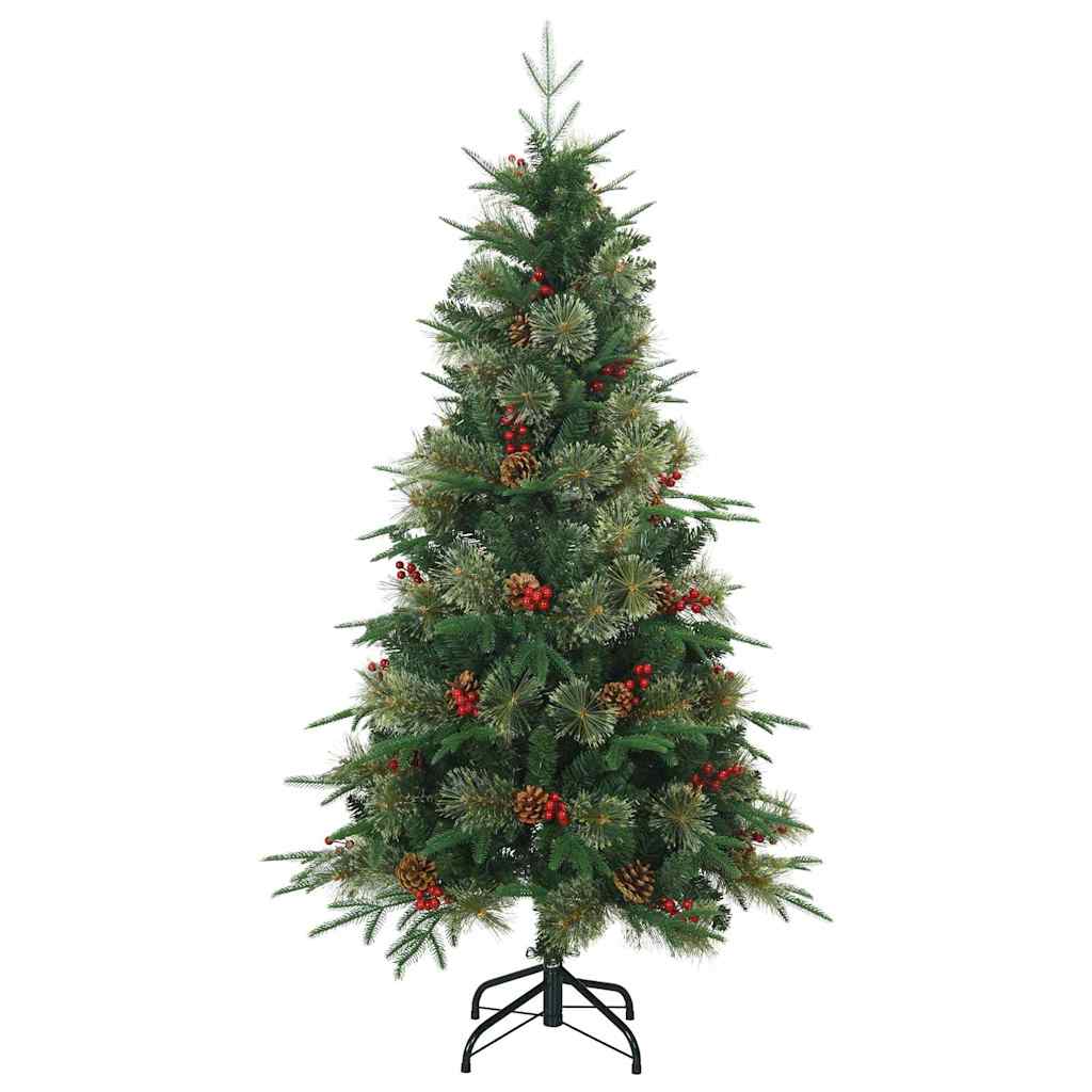 Albero di Natale Artificiale con Rami Pieghevoli Verde 150 cm