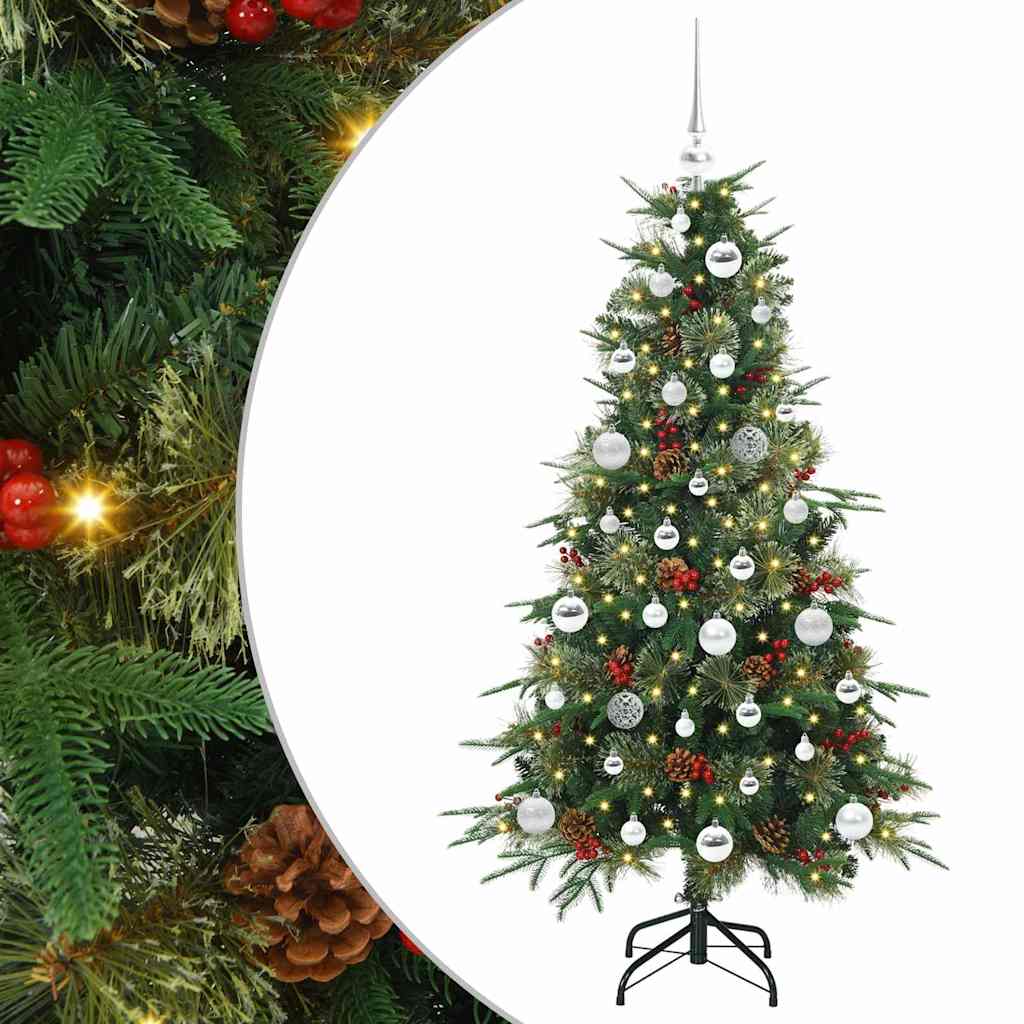 Albero di Natale Artificiale con Rami Pieghevoli Verde 150 cm