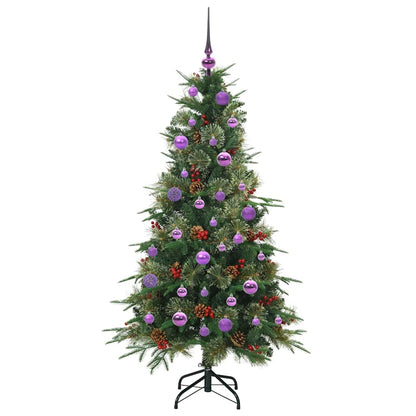 Albero di Natale Artificiale con Rami Pieghevoli Verde 150 cm