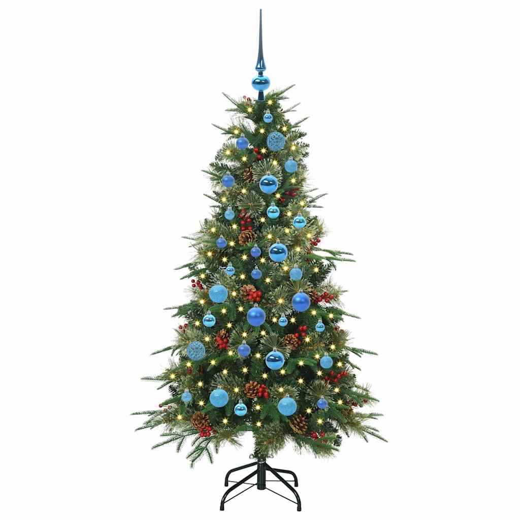 Albero di Natale Artificiale con Rami Pieghevoli Verde 150 cm