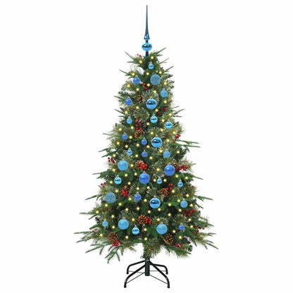 Albero di Natale Artificiale con Rami Pieghevoli Verde 150 cm