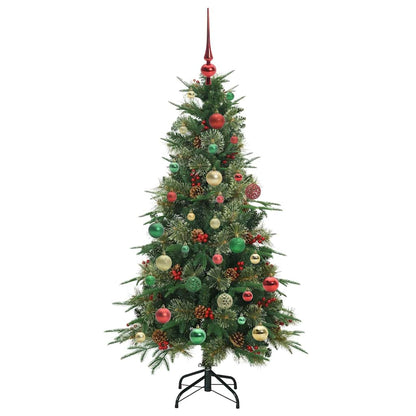 Albero di Natale Artificiale con Rami Pieghevoli Verde 150 cm