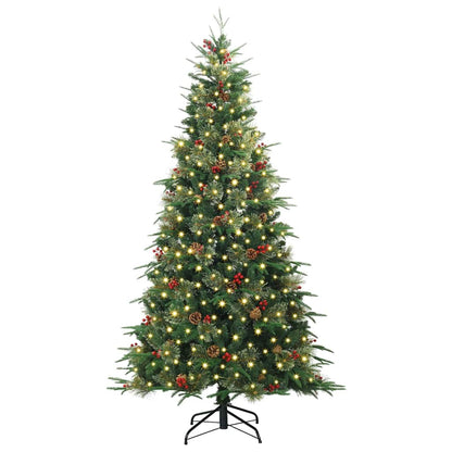 Albero di Natale Artificiale con Rami Pieghevoli Verde 180 cm