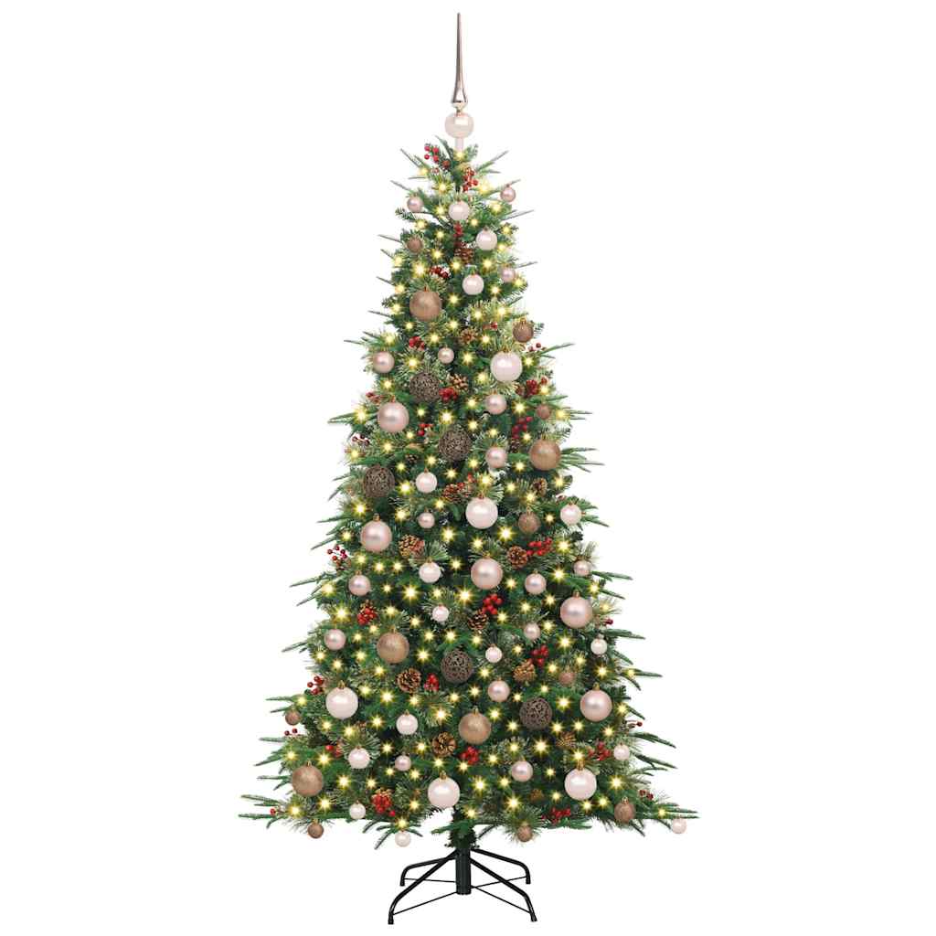Albero di Natale Artificiale con Rami Pieghevoli Verde 180 cm