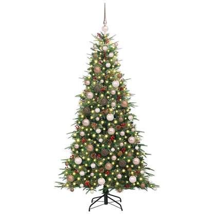 Albero di Natale Artificiale con Rami Pieghevoli Verde 180 cm