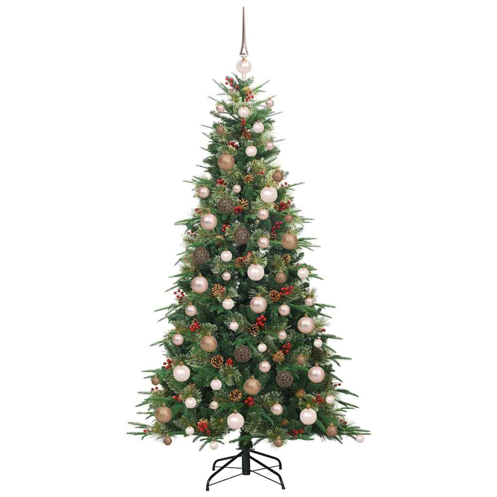 Albero di Natale Artificiale con Rami Pieghevoli Verde 180 cm