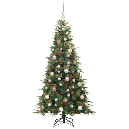 Albero di Natale Artificiale con Rami Pieghevoli Verde 180 cm