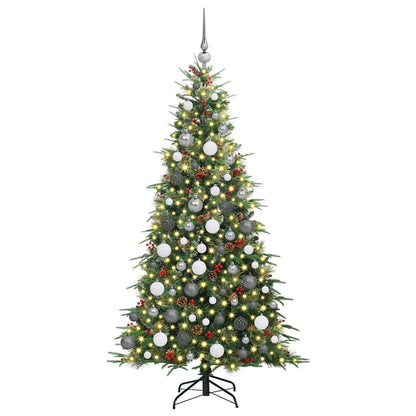 Albero di Natale Artificiale con Rami Pieghevoli Verde 180 cm