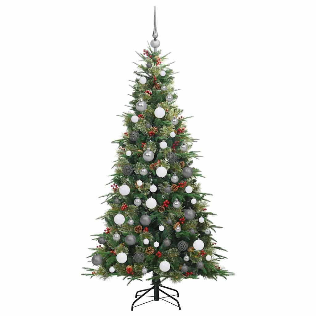 Albero di Natale Artificiale con Rami Pieghevoli Verde 180 cm