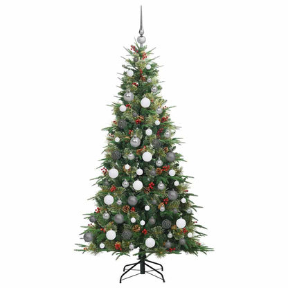Albero di Natale Artificiale con Rami Pieghevoli Verde 180 cm