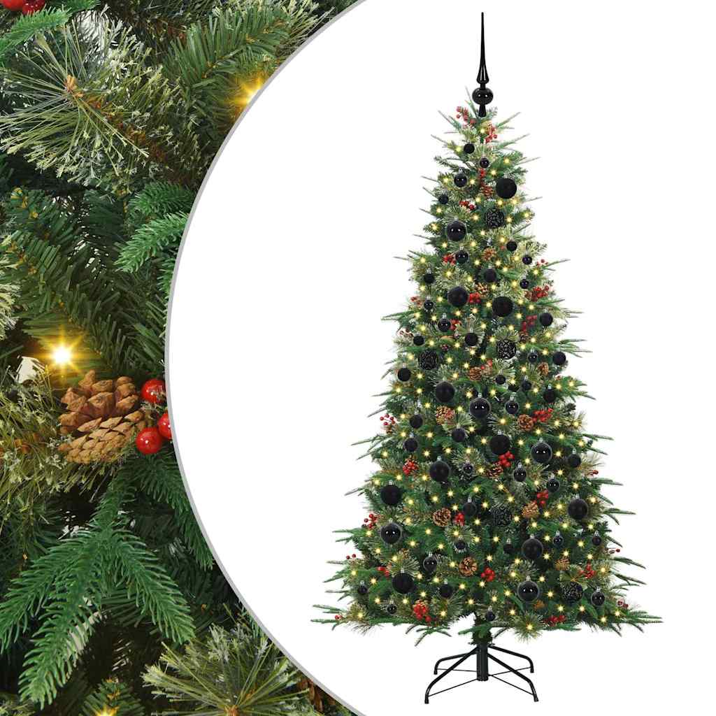 Albero di Natale Artificiale con Rami Pieghevoli Verde 180 cm