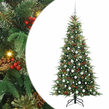 Albero di Natale Artificiale con Rami Pieghevoli Verde 180 cm