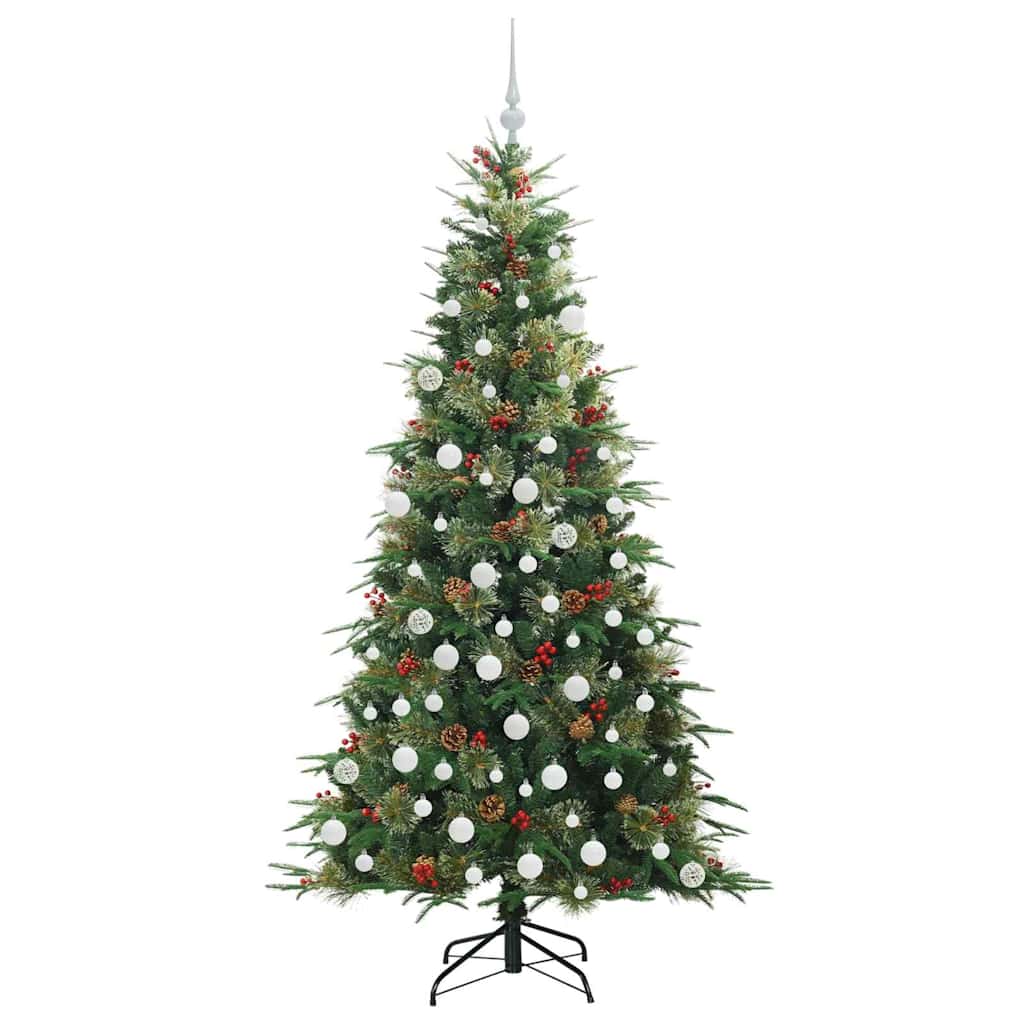Albero di Natale Artificiale con Rami Pieghevoli Verde 180 cm