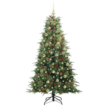 Albero di Natale Artificiale con Rami Pieghevoli Verde 180 cm