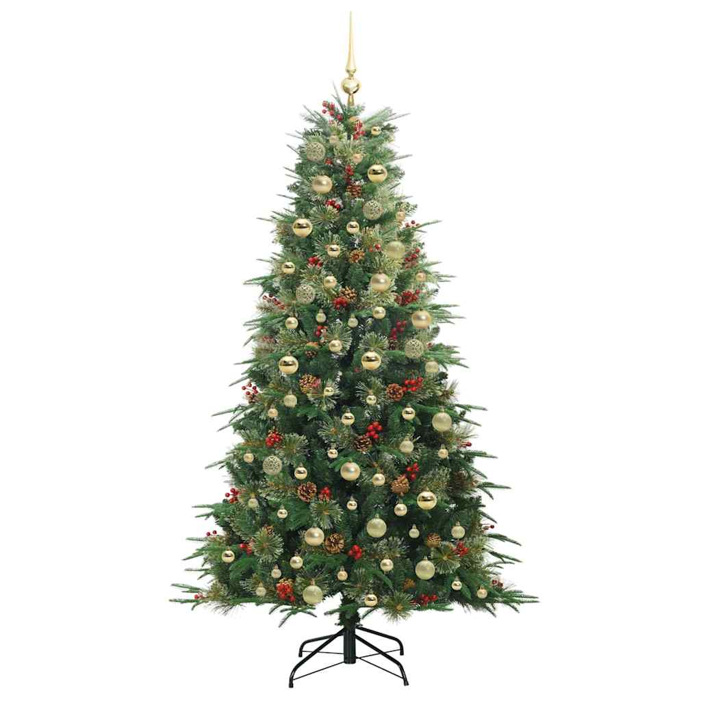 Albero di Natale Artificiale con Rami Pieghevoli Verde 180 cm
