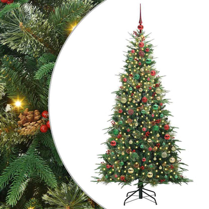 Albero di Natale Artificiale con Rami Pieghevoli Verde 180 cm
