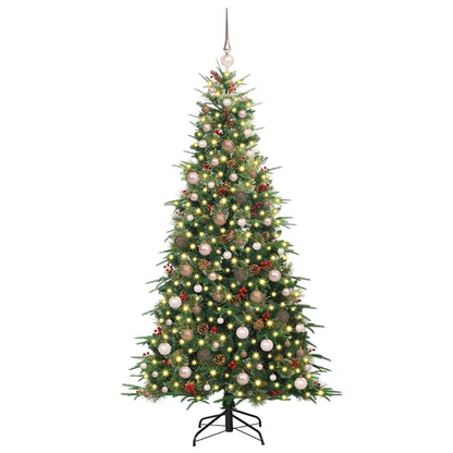 Albero di Natale Artificiale con Rami Pieghevoli Verde 210 cm