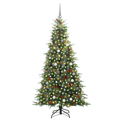 Albero di Natale Artificiale con Rami Pieghevoli Verde 210 cm