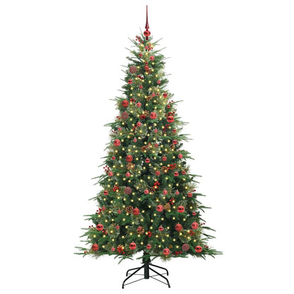Albero di Natale Artificiale con Rami Pieghevoli Verde 210 cm