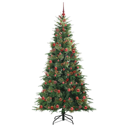 Albero di Natale Artificiale con Rami Pieghevoli Verde 210 cm