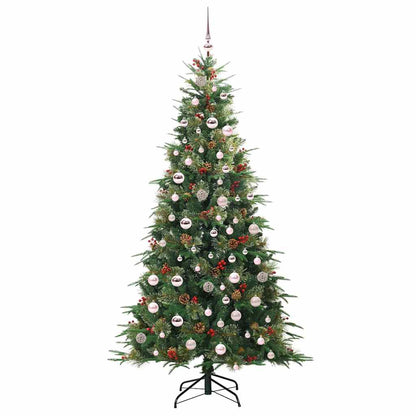 Albero di Natale Artificiale con Rami Pieghevoli Verde 210 cm