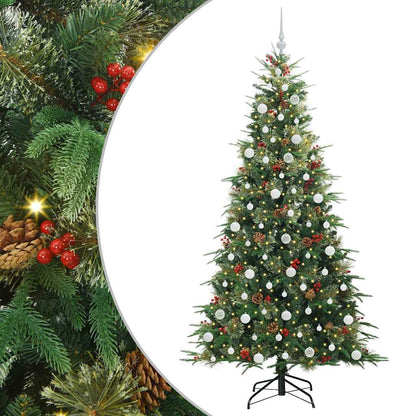 Albero di Natale Artificiale con Rami Pieghevoli Verde 210 cm