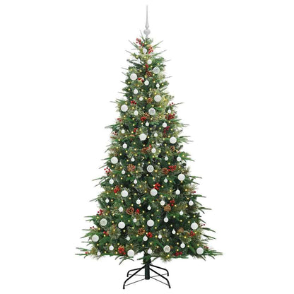 Albero di Natale Artificiale con Rami Pieghevoli Verde 210 cm