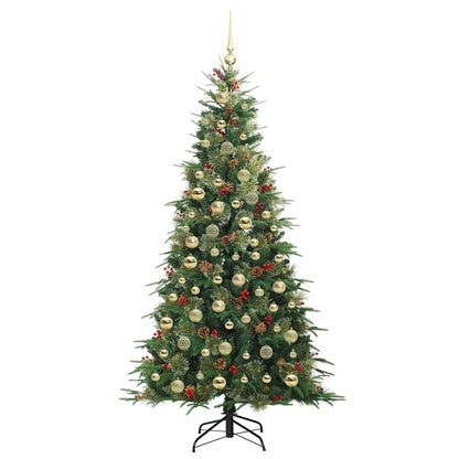 Albero di Natale Artificiale con Rami Pieghevoli Verde 210 cm