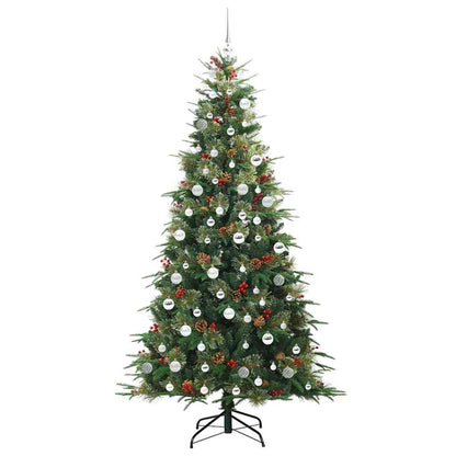 Albero di Natale Artificiale con Rami Pieghevoli Verde 210 cm