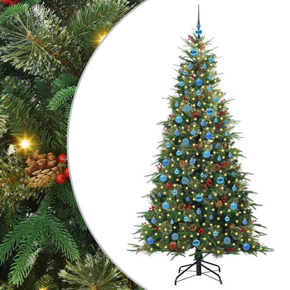 Albero di Natale Artificiale con Rami Pieghevoli Verde 210 cm