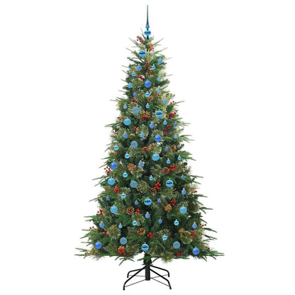 Albero di Natale Artificiale con Rami Pieghevoli Verde 210 cm