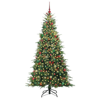 Albero di Natale Artificiale con Rami Pieghevoli Verde 210 cm