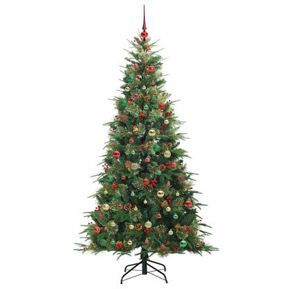 Albero di Natale Artificiale con Rami Pieghevoli Verde 210 cm