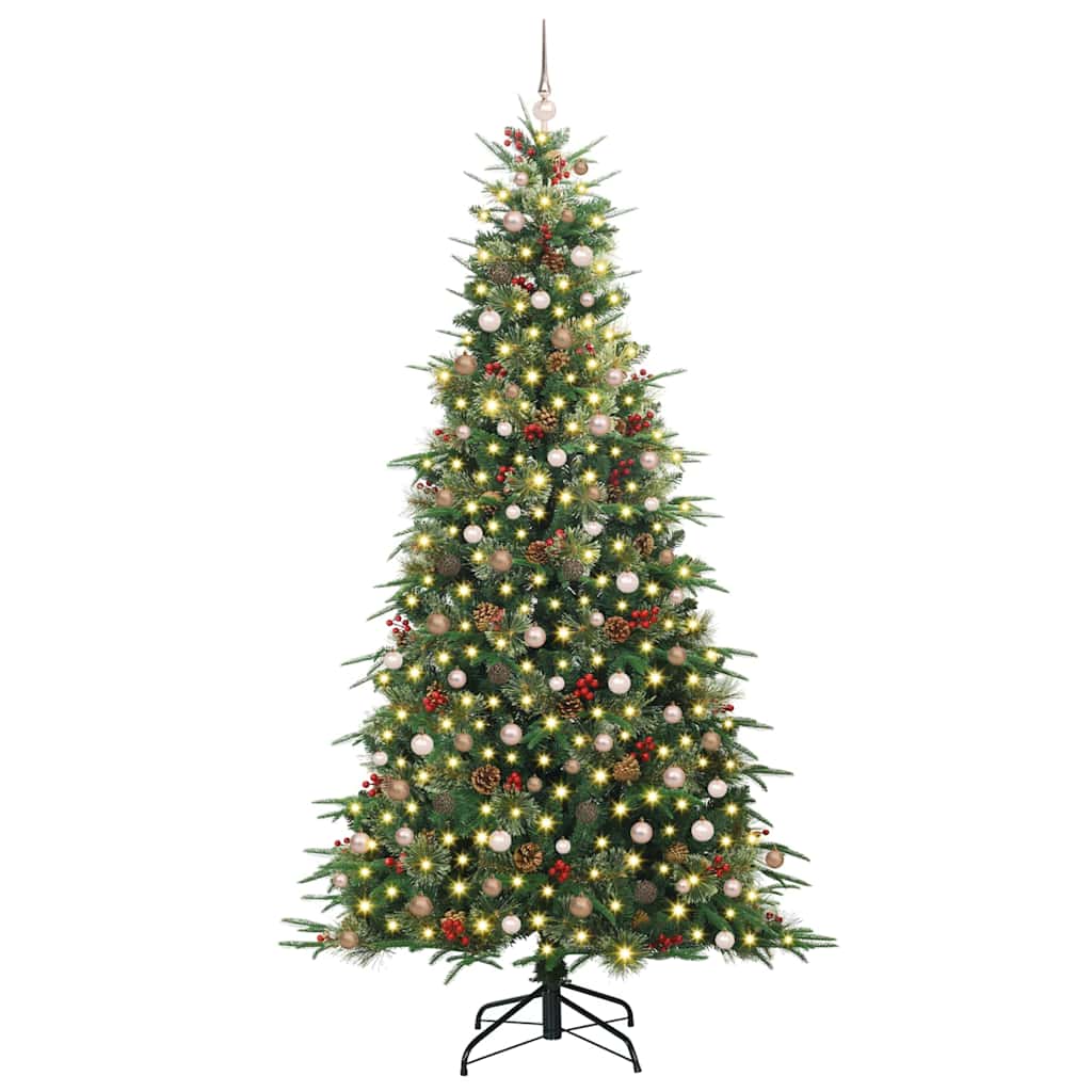 Albero di Natale Artificiale con Rami Pieghevoli Verde 240 cm