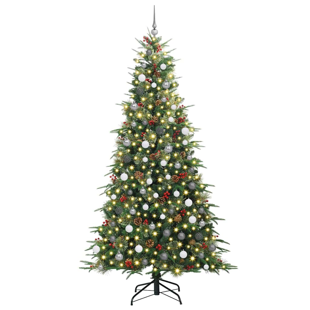 Albero di Natale Artificiale con Rami Pieghevoli Verde 240 cm