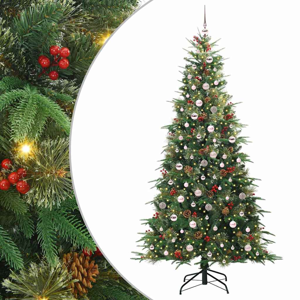 Albero di Natale Artificiale con Rami Pieghevoli Verde 240 cm