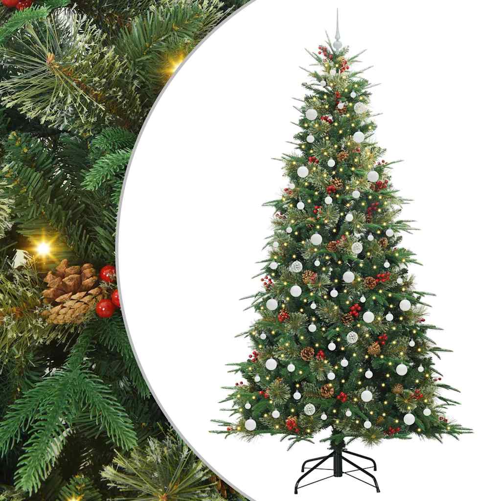 Albero di Natale Artificiale con Rami Pieghevoli Verde 240 cm