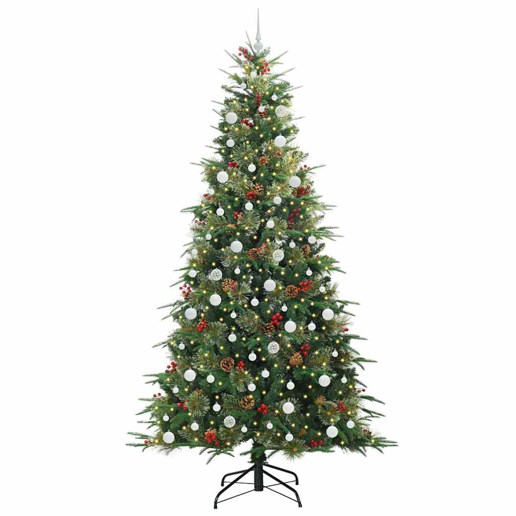 Albero di Natale Artificiale con Rami Pieghevoli Verde 240 cm