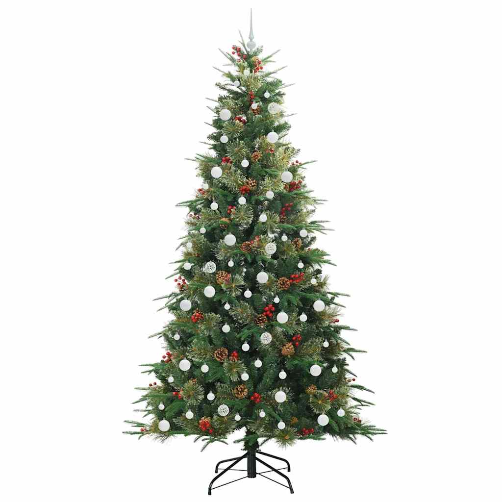 Albero di Natale Artificiale con Rami Pieghevoli Verde 240 cm