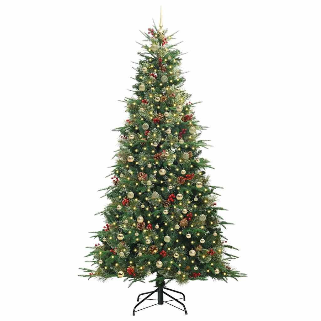 Albero di Natale Artificiale con Rami Pieghevoli Verde 240 cm