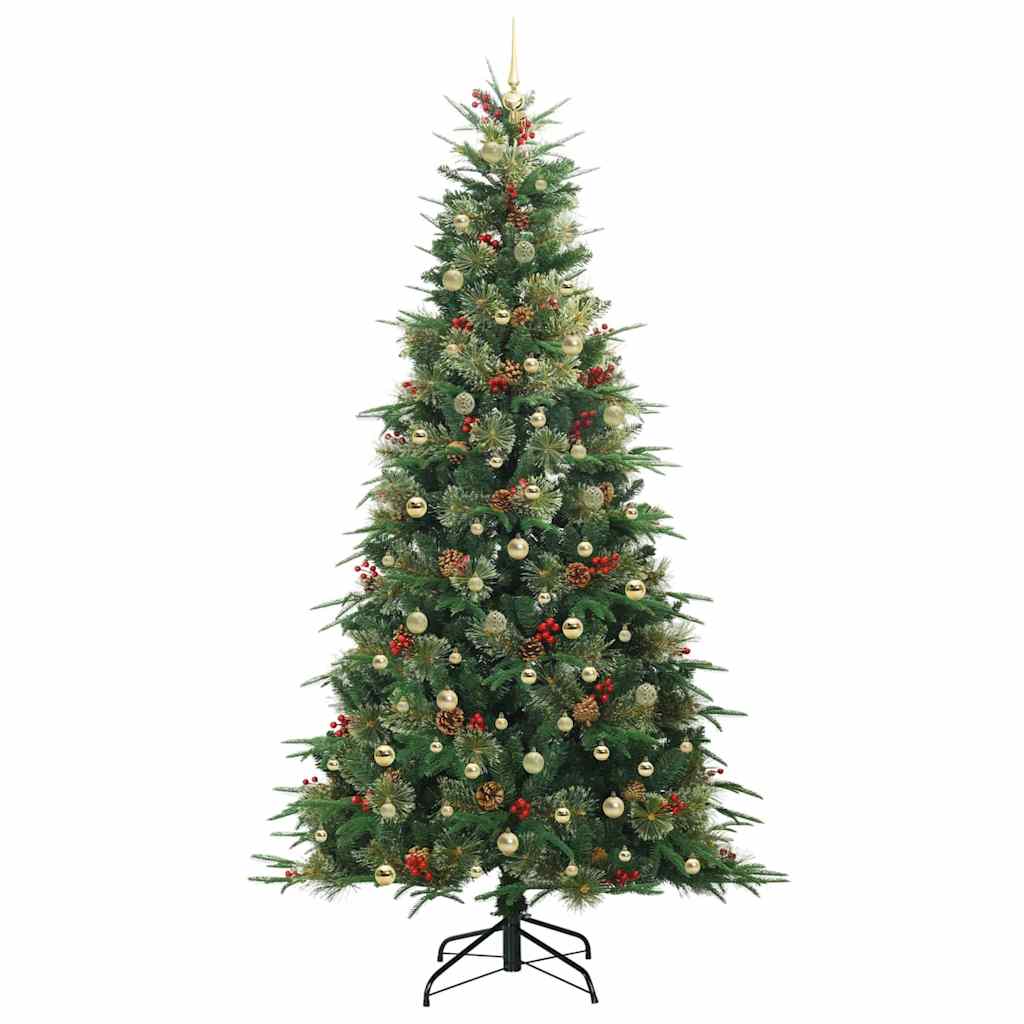 Albero di Natale Artificiale con Rami Pieghevoli Verde 240 cm